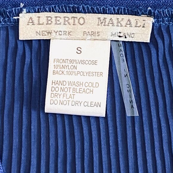 Alberto Makali cardigan Women's Small blue pleated lightweight unique luxury - Picture 9 of 9
